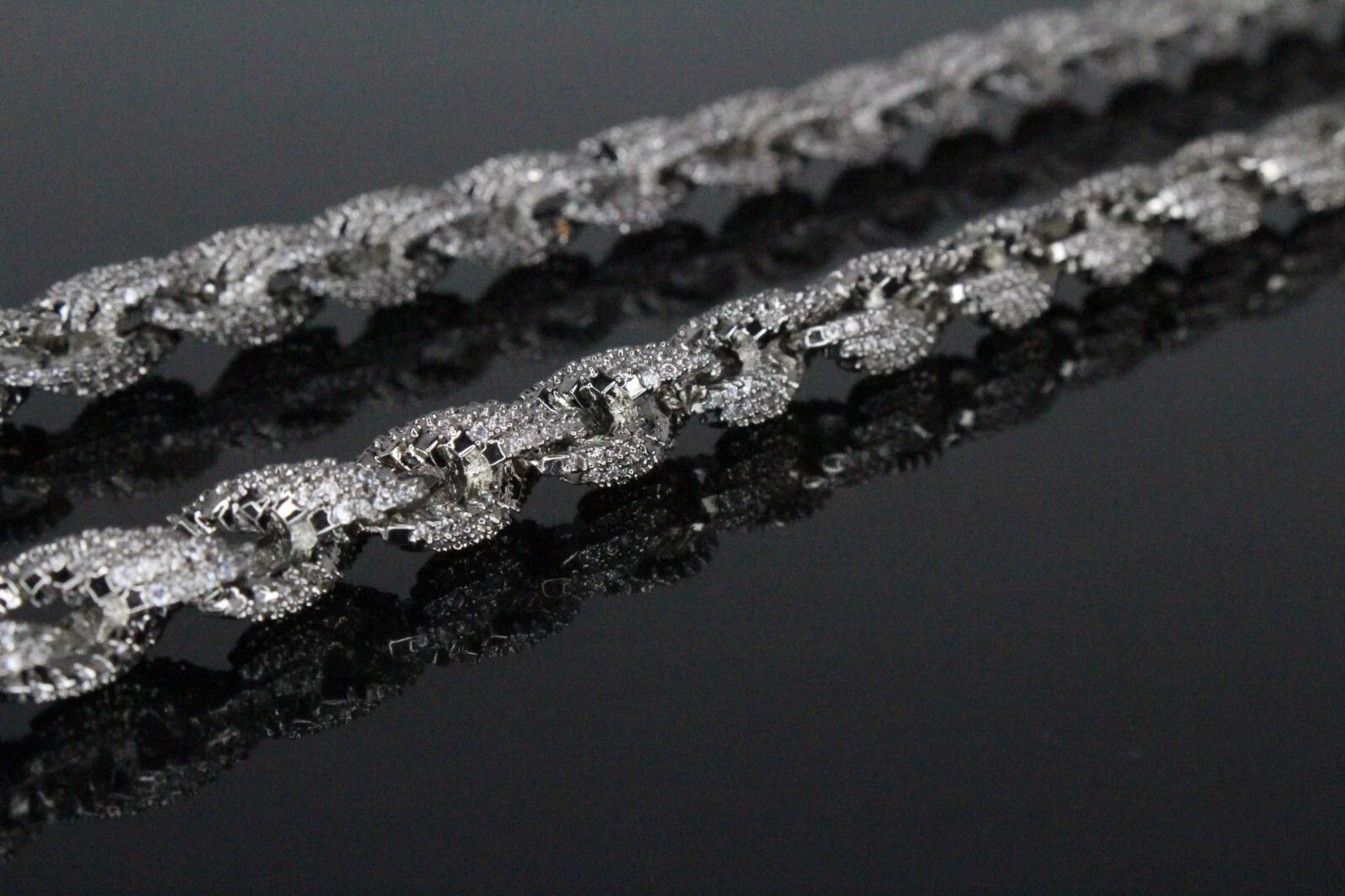 14k STAMPED 8mm ICE OUT Rope Chain Necklace 64ctw Lab Sim Diamond 150g+ HEAVY !