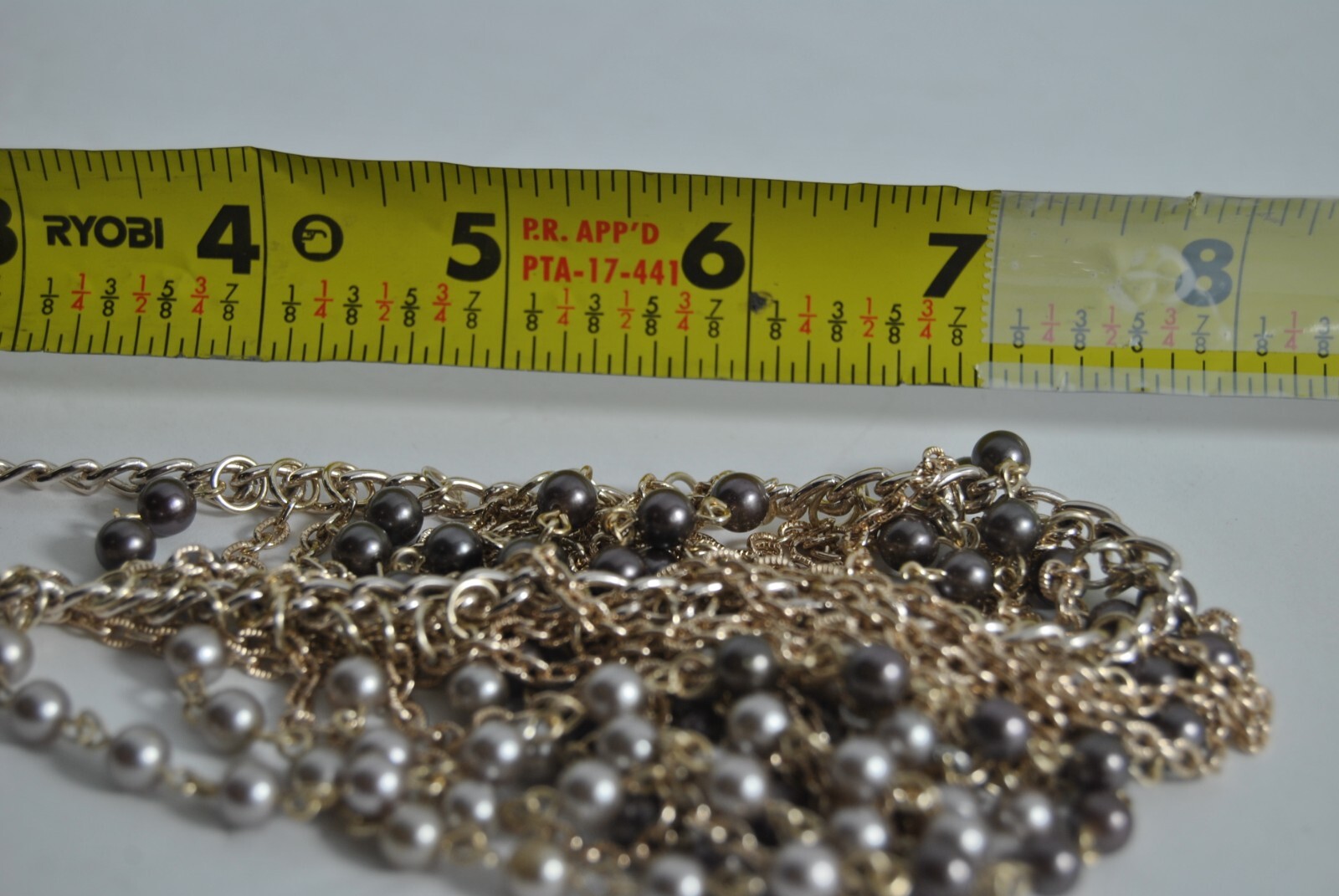 Swirl Faux Pearl Choker Necklace Multicolor Silver and Gold 14 inches