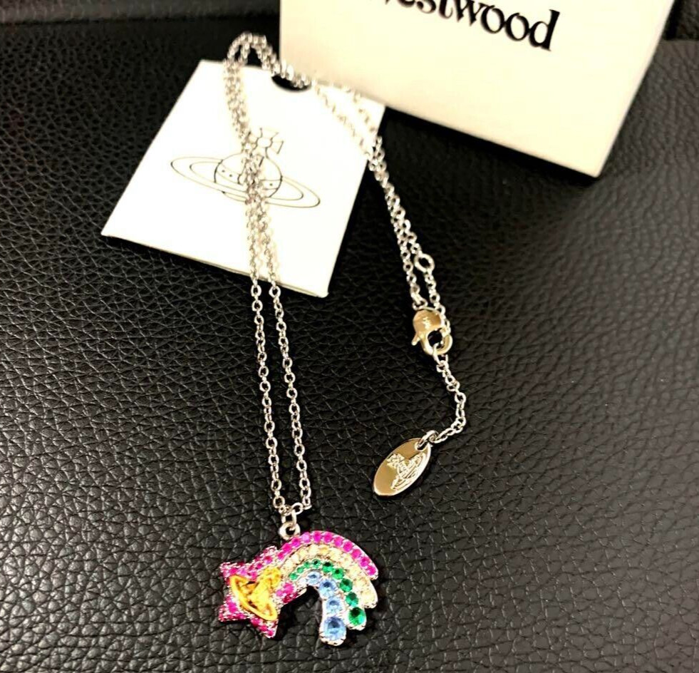 Vivienne Westwood MAN JUDY Necklace Pendant 42-46cm Silver with drawstring