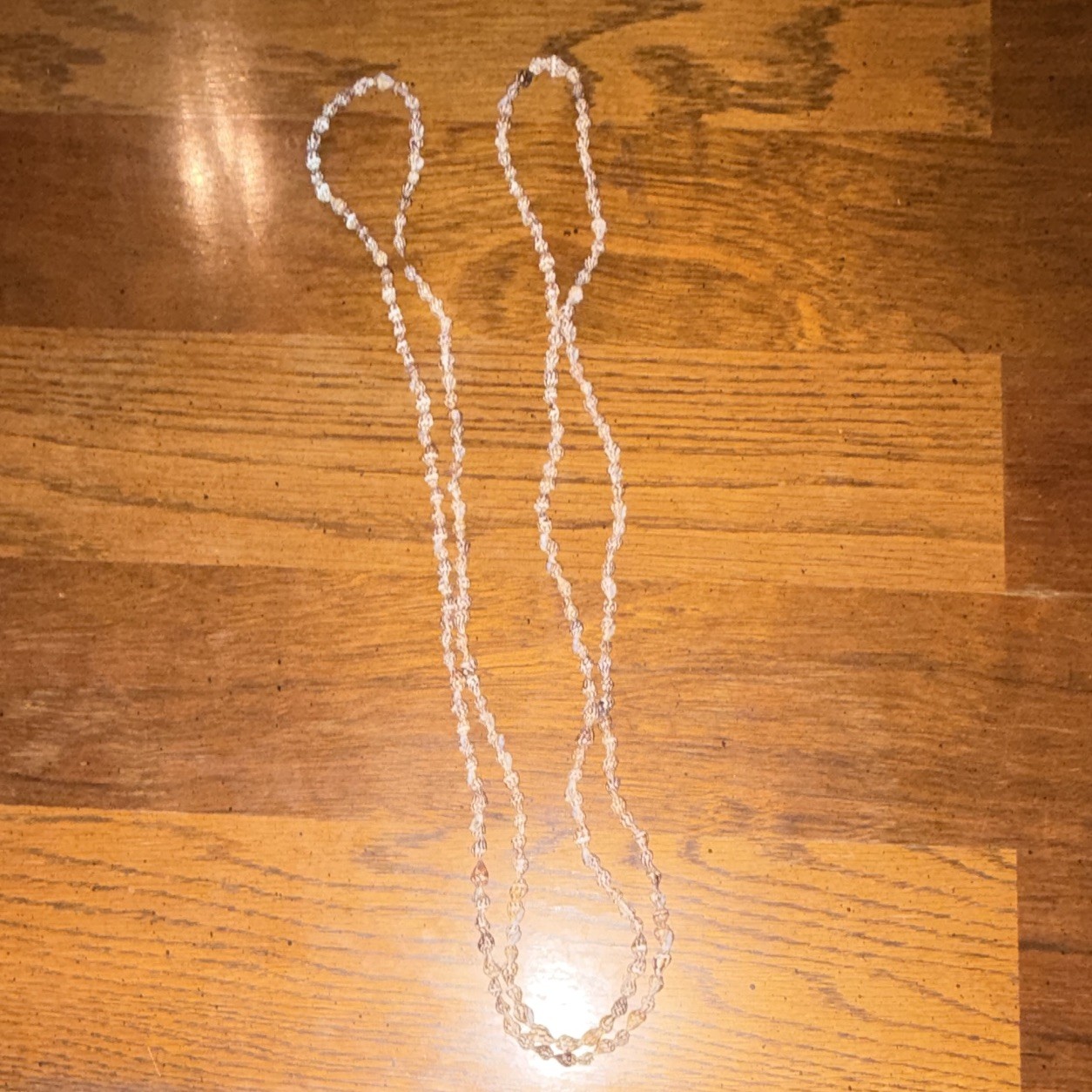 Vintage 55” beaded xs shell necklace all natural shells