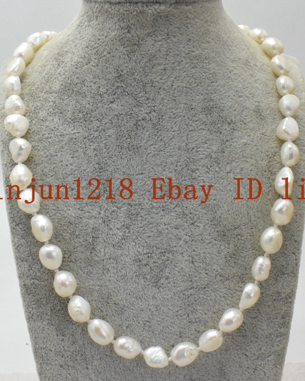 Natural 7-8mm 8-9mm White Freshwater Cultured Pearl Necklace 15-18”