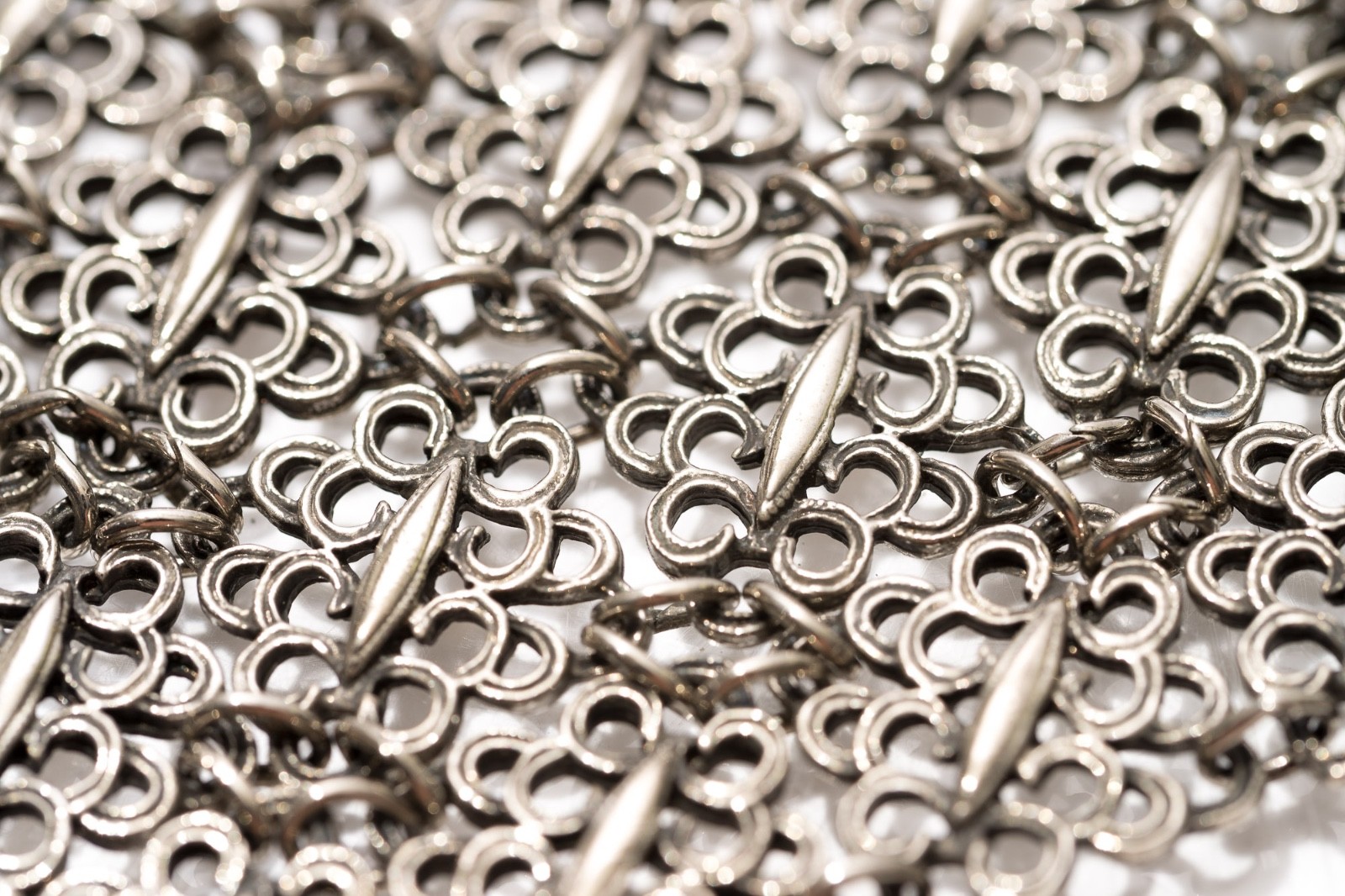 Metal Bib Necklace, Silver Toned