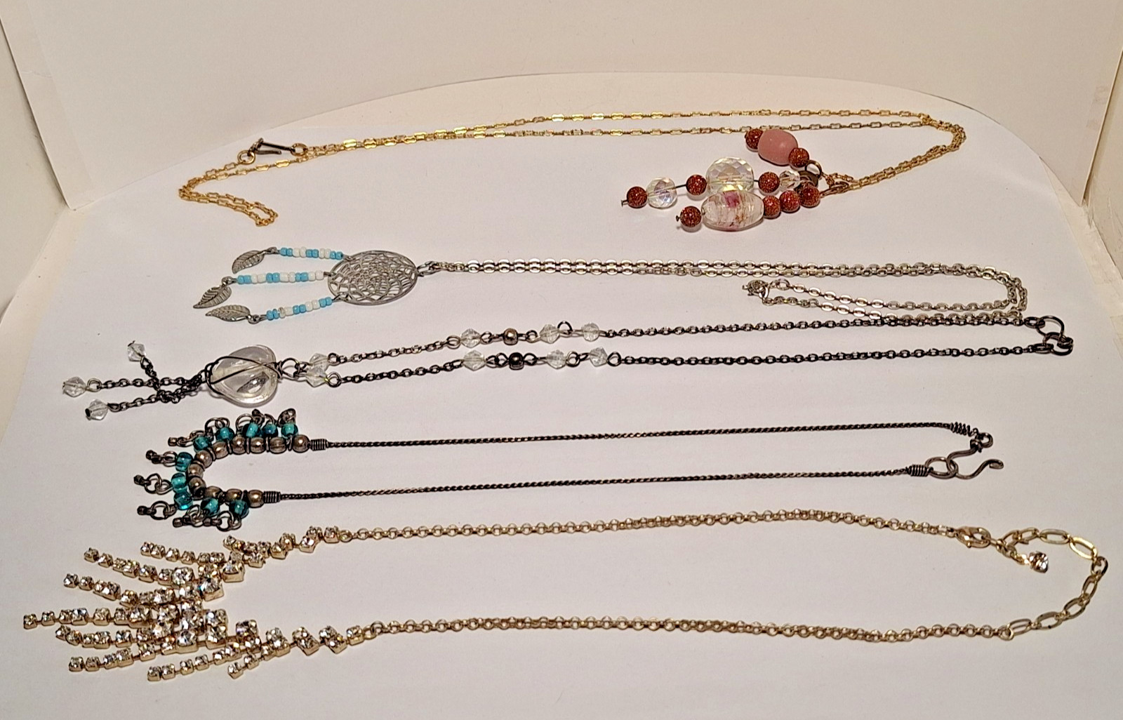 Lot of 5 Unbranded Wearable Fashion Jewelry Necklaces