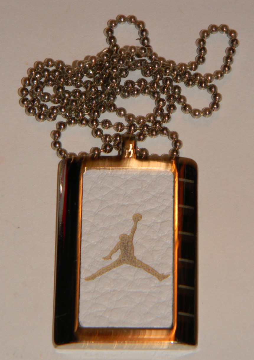 Nike AF-1 Air Jordan Authentic Hang Tag Pendant Necklace Michael Jumping