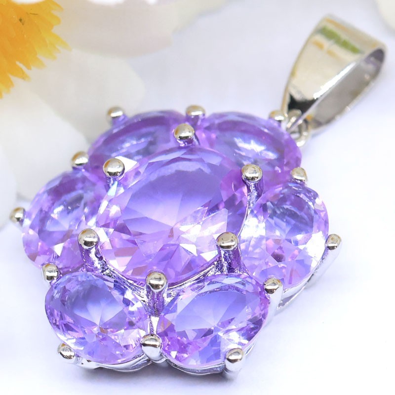 Buy 3 Get 1 Free Color Changing Alexandrite Topaz Women Dating Silver Pendant