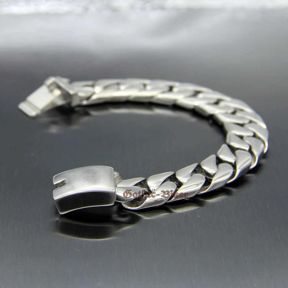 Heavy Stainless Steel Curb Cuban Chain Mens Necklace Bracelet Polish 17mm 18-30″