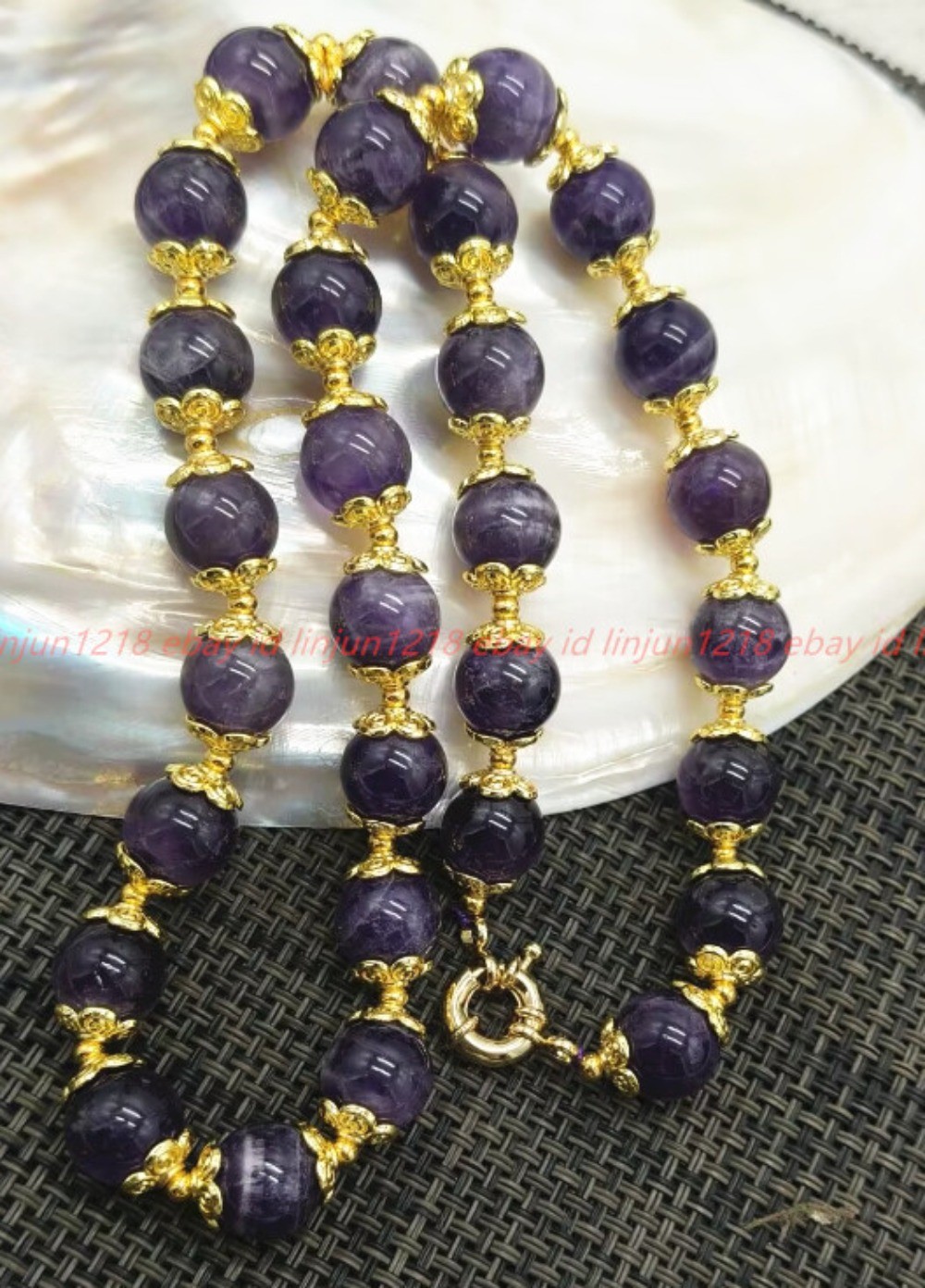 Elegant Pretty Natural 8/10/12mm Amethyst Gemstone Round Beads Necklace 16-36in