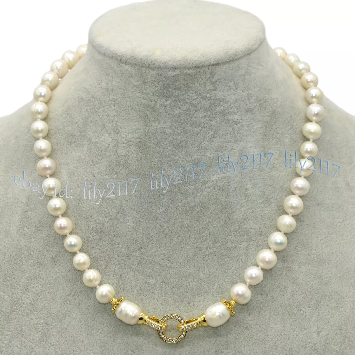 Real Natural White Freshwater Pearl Keshi Baroque Pearl Drop Pendant Necklace