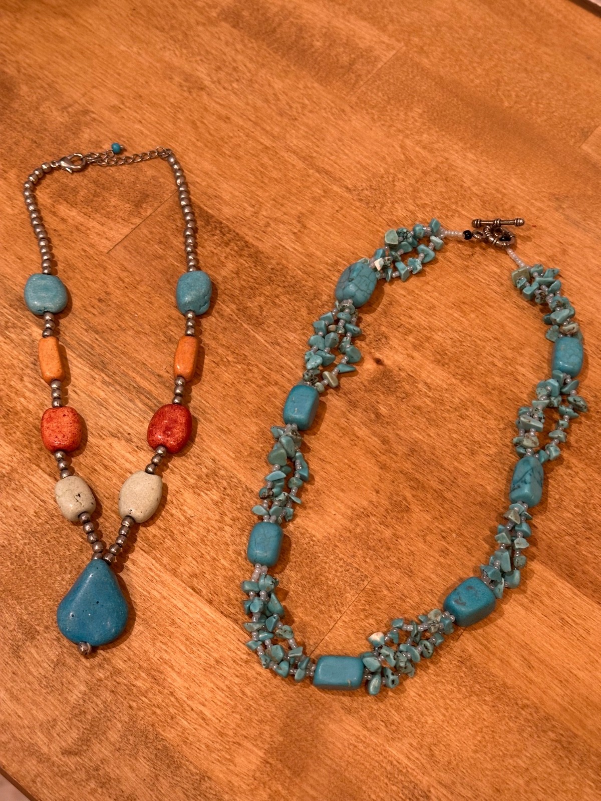 TWO SOUTHWESTERN STYLE NECKLACES