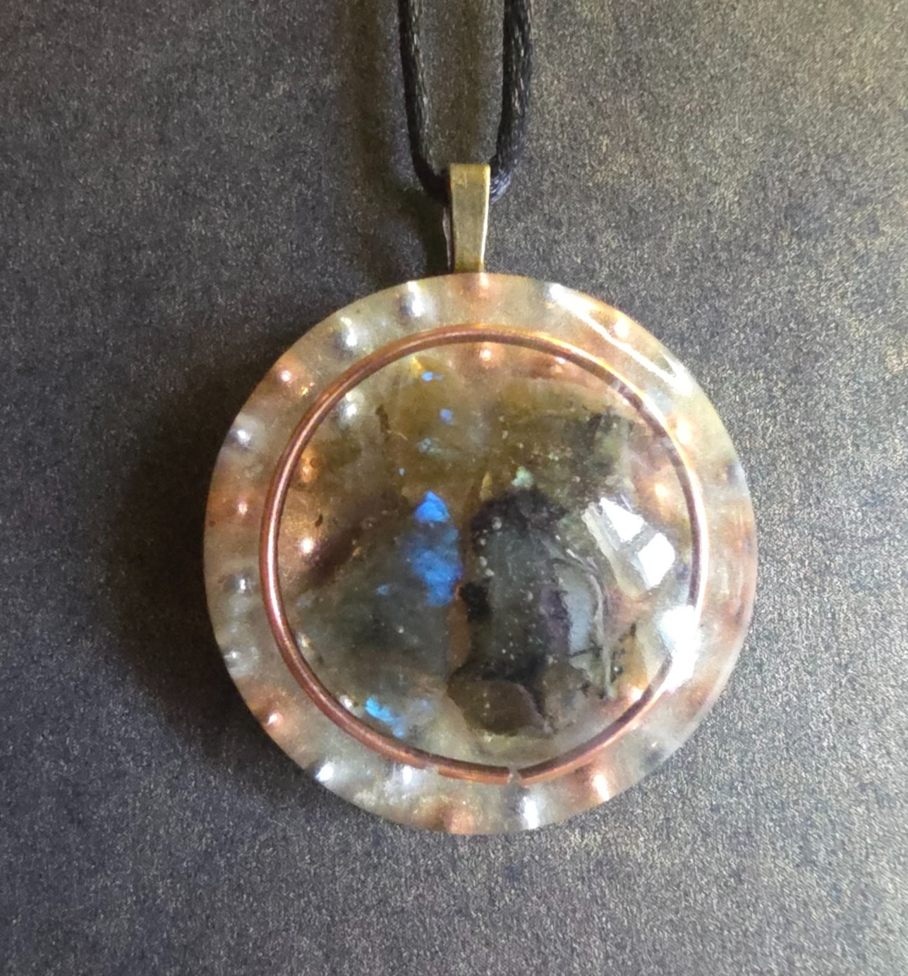 Labradorite Orgonite Orgone Energy Pendant Necklace Spiritual Intuition Psychic