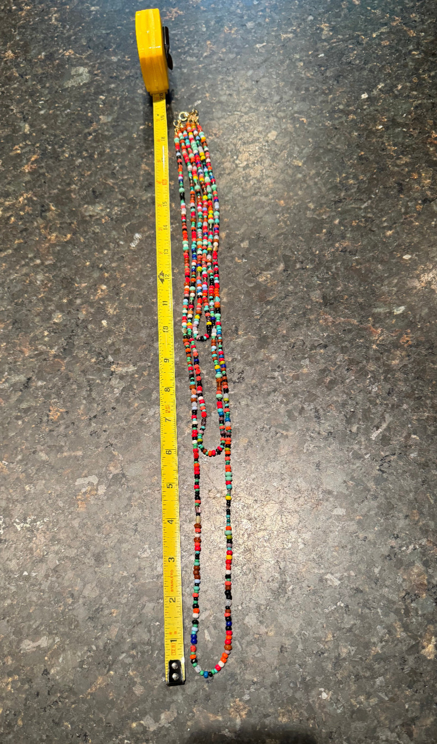 3 Long Necklaces Lot Colorful Glass/Stones/Plastic Beads Various 15-19” Long