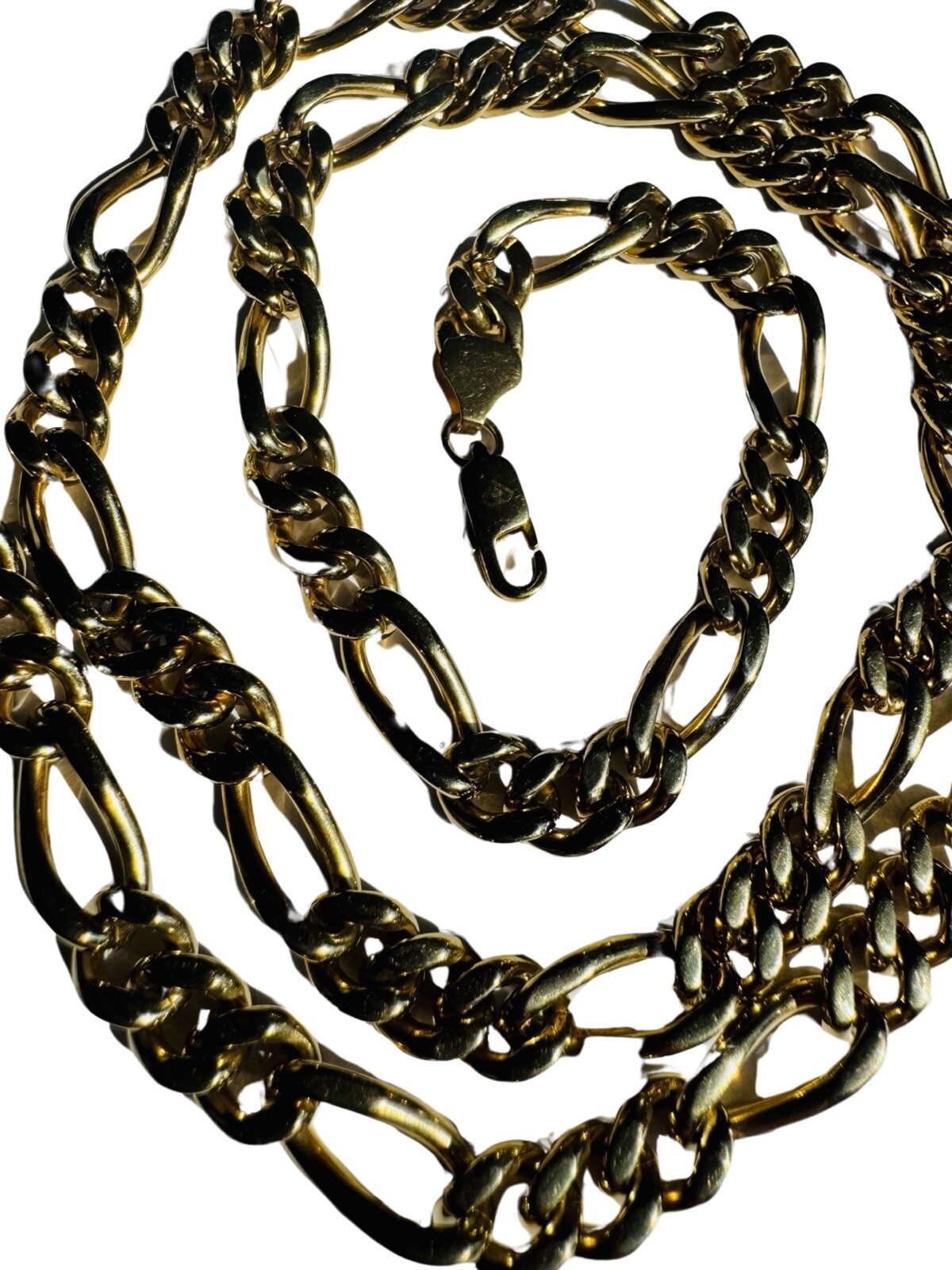Lot Of Two (2) Stainless Steel Gold Tone Chains 29” & 22” Stamped And Weighed