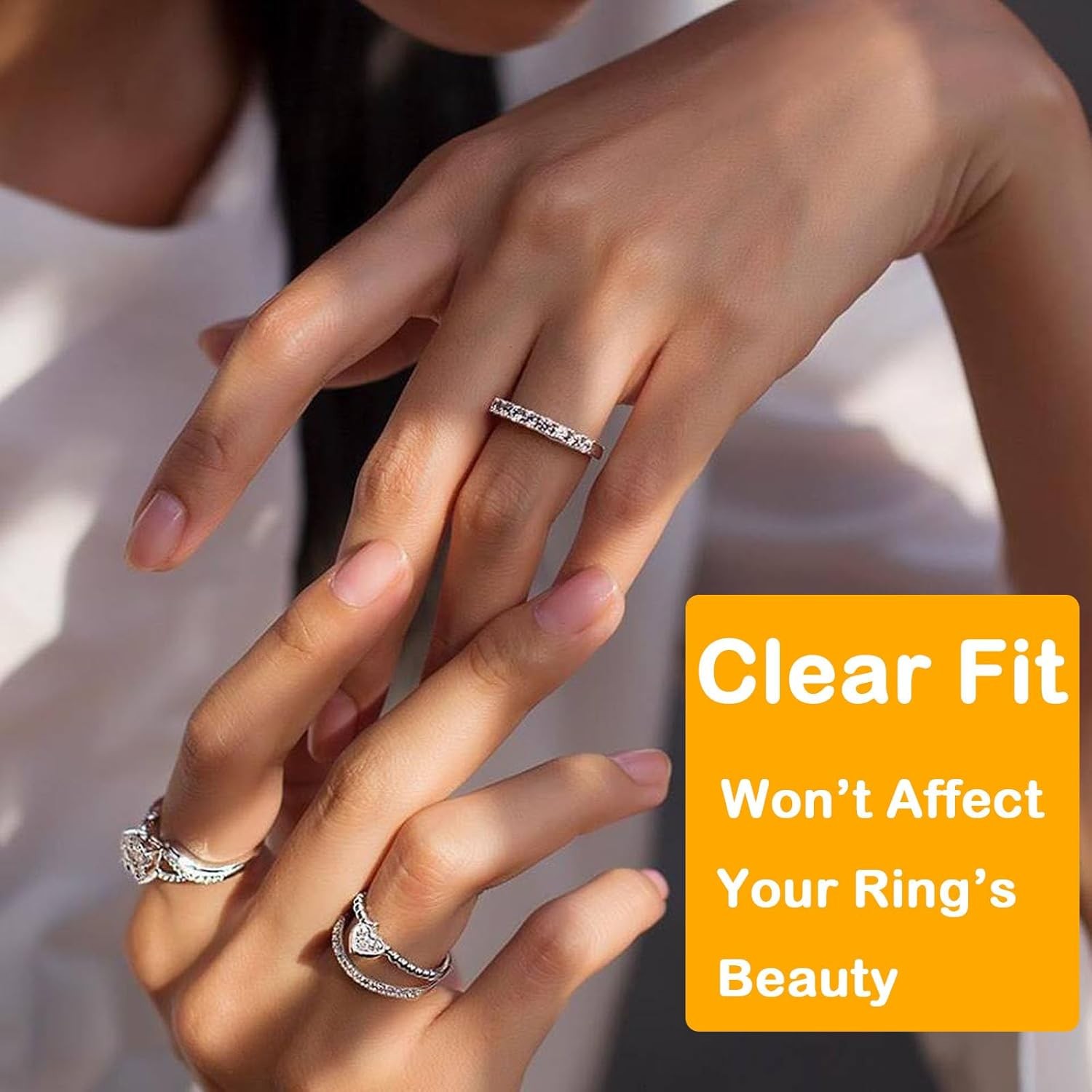 Ring Sizers for Loose Rings, 12 Packs Ring Guards & 1 Ring Sizer Belt, Ring Size