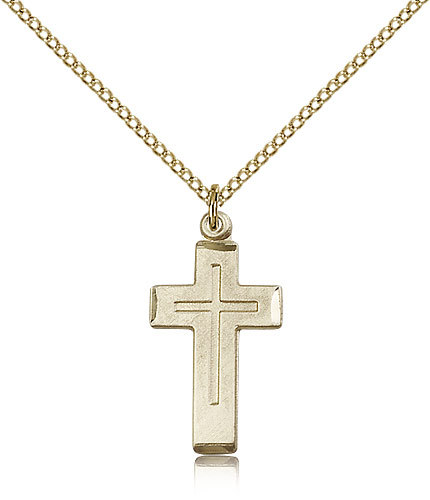 Gold Filled Cross Necklace For Women On 18 Chain – 30 Day Money Back Guarantee