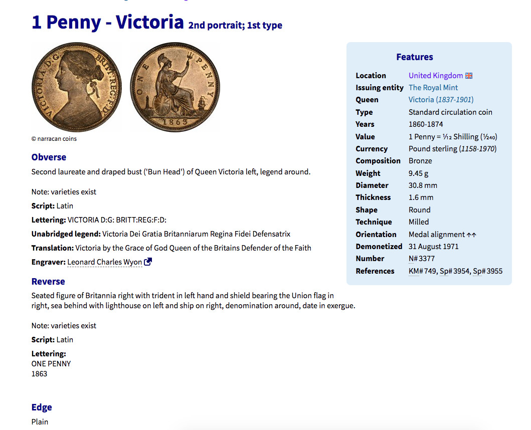 1862 United Kingdom Great Britain Penny coin pendant Queen Victoria York n003245