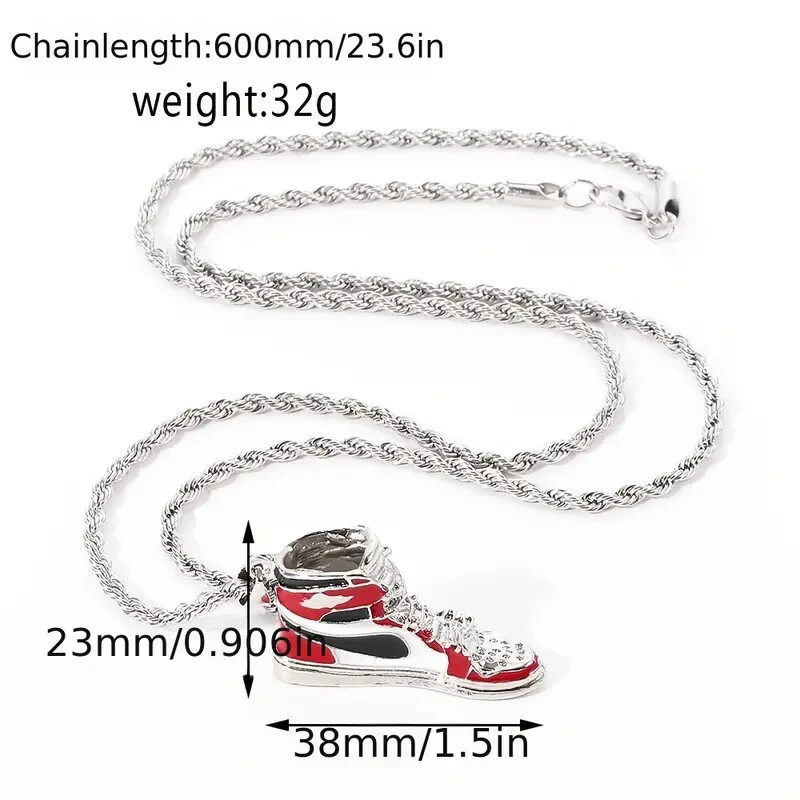 Nike Air Jordan 1 Necklace and Pendant Orange Color