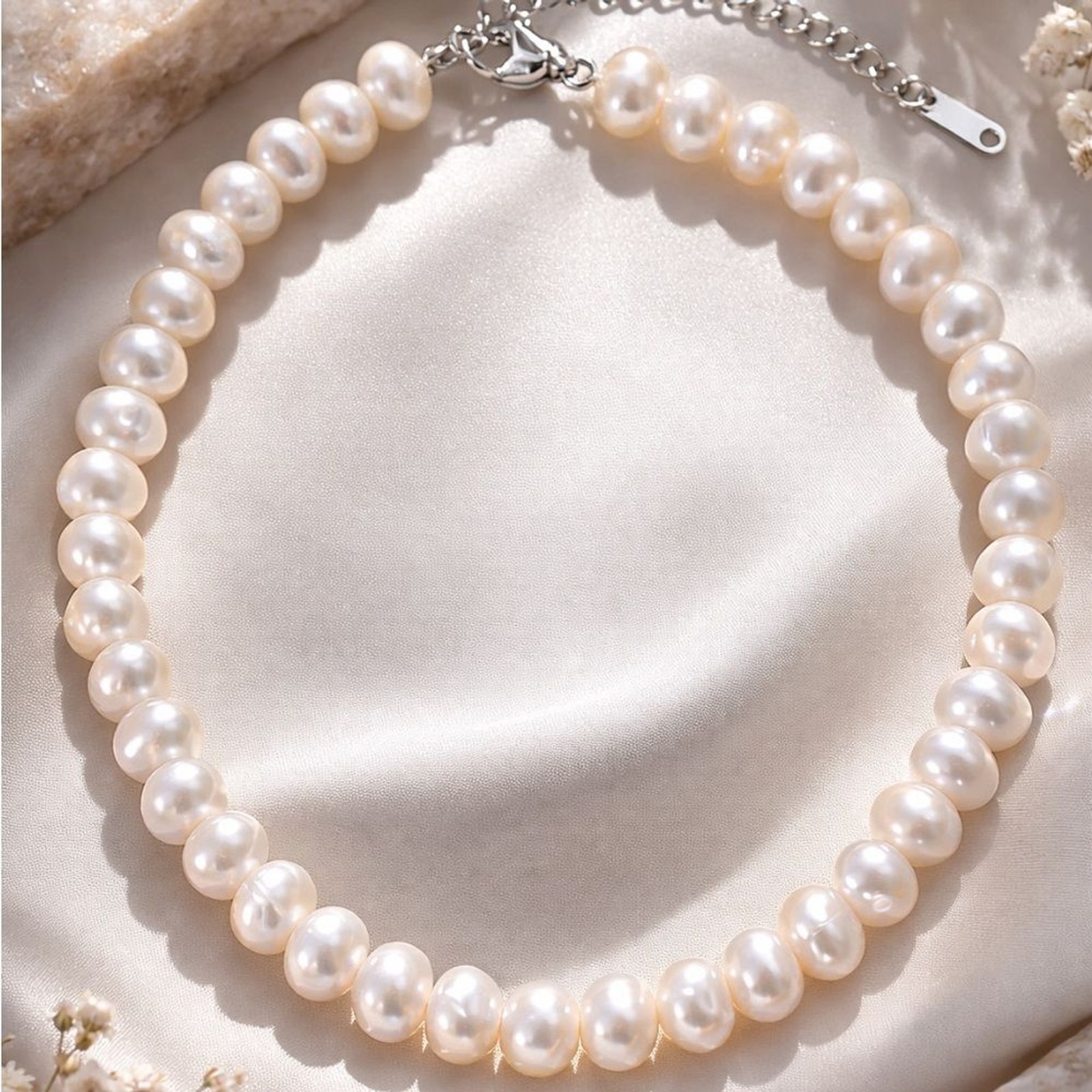 Freshwater Cultured Pearl Necklace 8-9mm Genuine Handpicked Pearls 18” Luxury