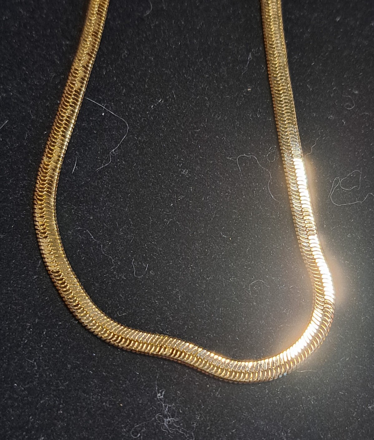 *14k* Marked GOLD PLATED 5mm Herringbone Necklace Chain 20″ *MADE IN ITALY* A896