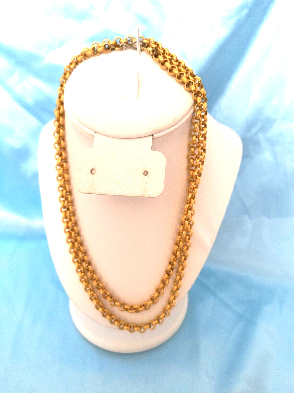 Women’s Necklace Goldtone Chain Links with Hook Style Closure Appx. 38 Inches