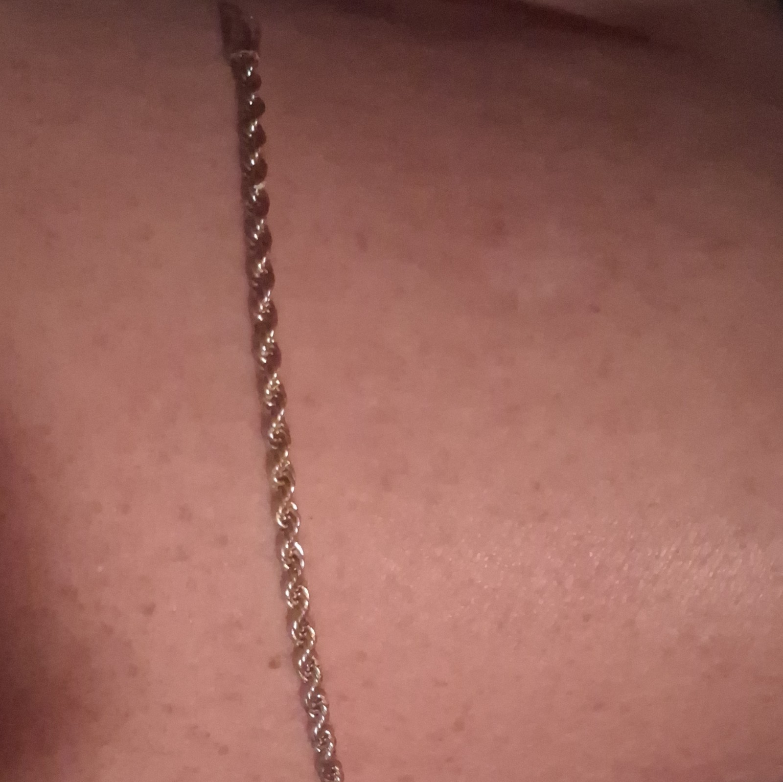 Gold Tone Rope Chain Necklace, Yellow Gold Metal, Chain Style, No Stones