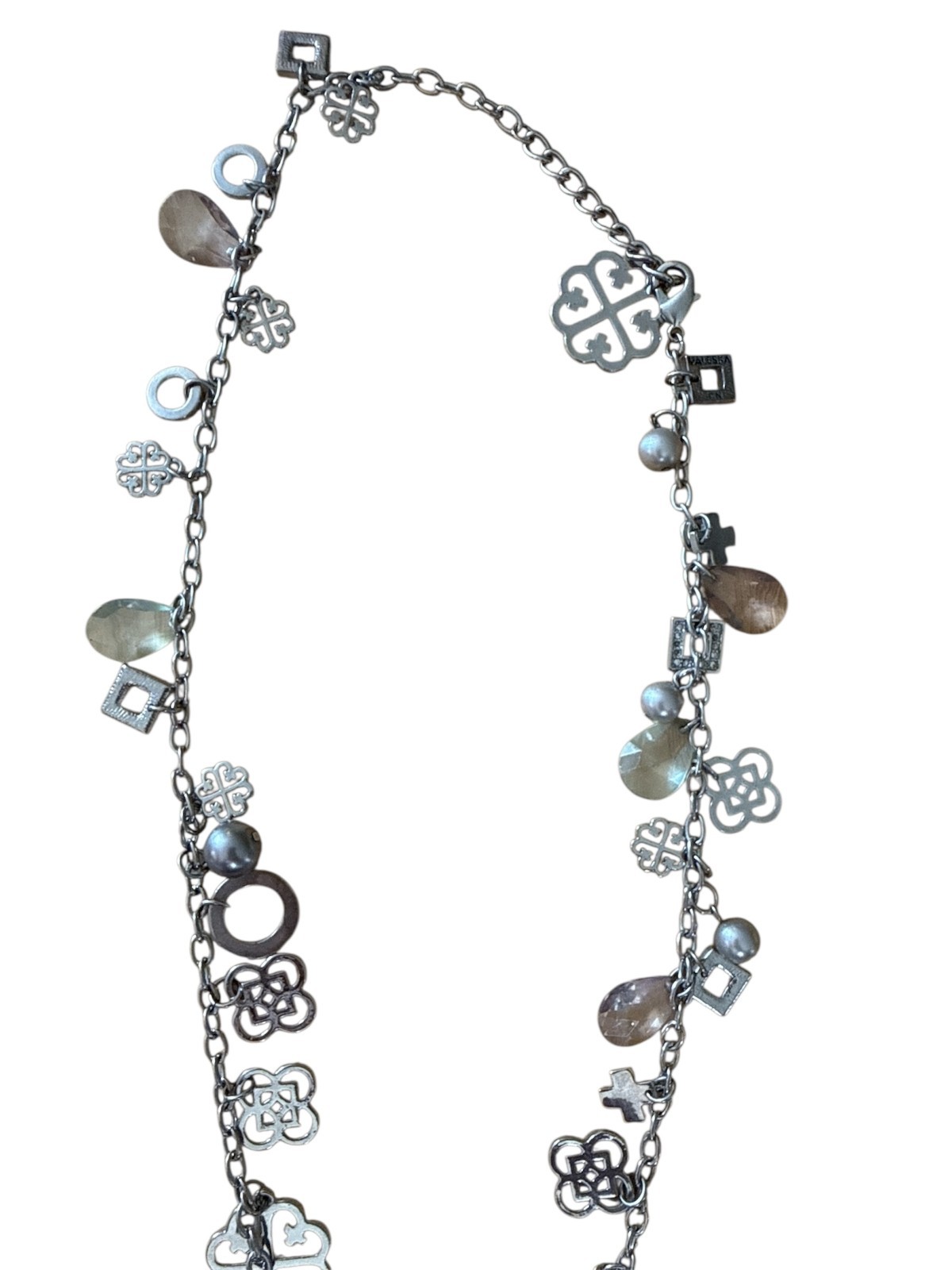 Stunning Valeska Silver Long Statement Designer Necklace