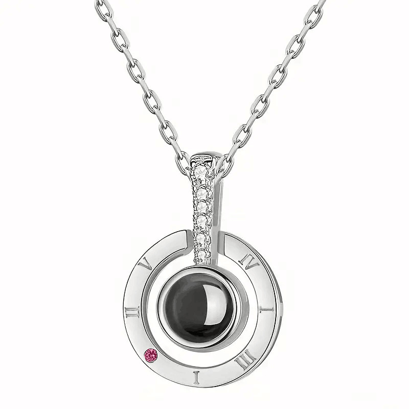 Projection Necklace 100 Languages ​​I Love You Pendant Jewelry Holiday Gift New