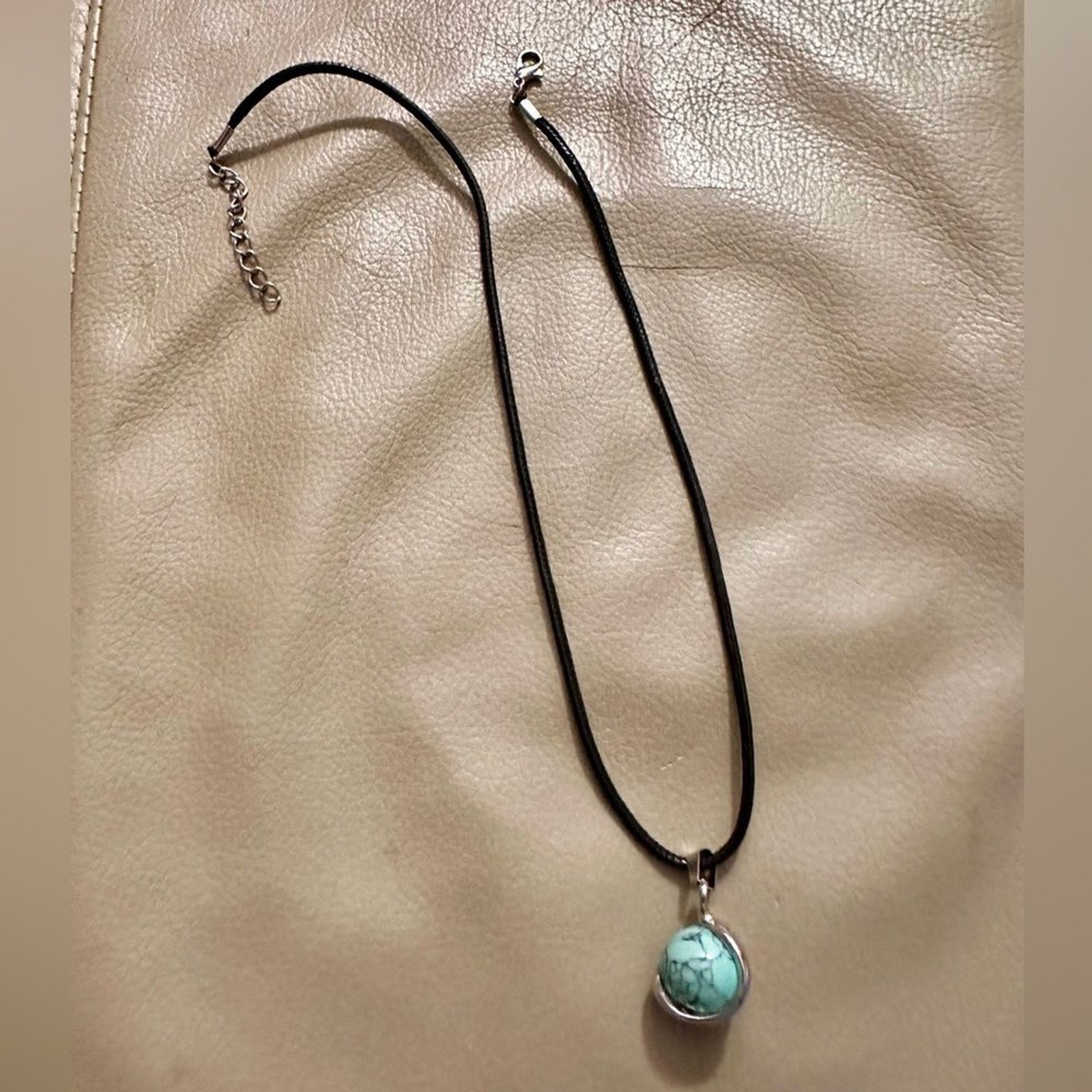 Turquoise Moon-Globe Necklace