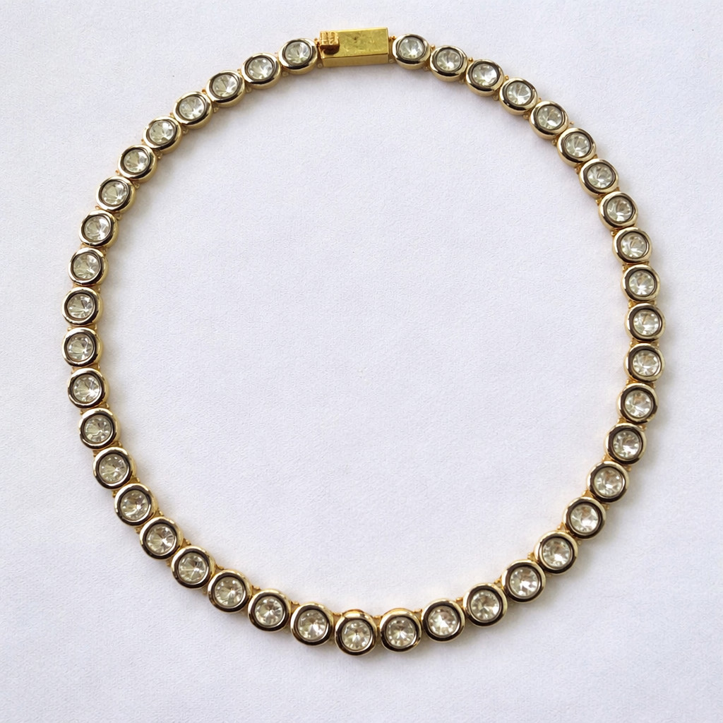 Moissanite Polki Necklace Brass Metal Fashion Jewelry for gift