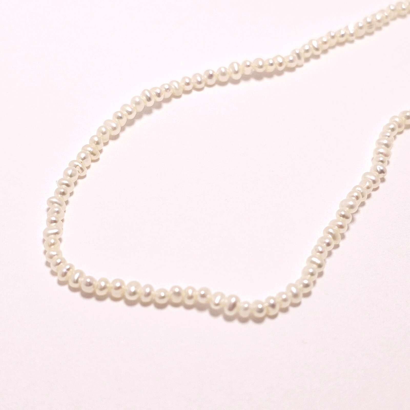 Pearl Necklace Real 1.5mm – 2mm 18 Inches