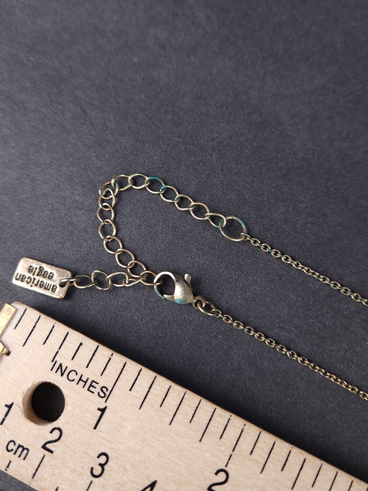 American Eagle Crescent Moon Marble Orb Pendant Chain Necklace