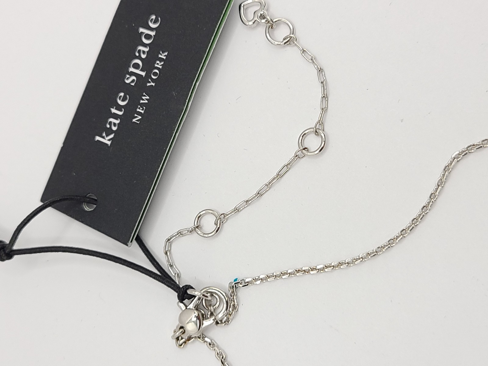 Kate Spade Abalone/Silver, Cubic Zirconia Glass Stone, Adult Fashion, 16″ Chain