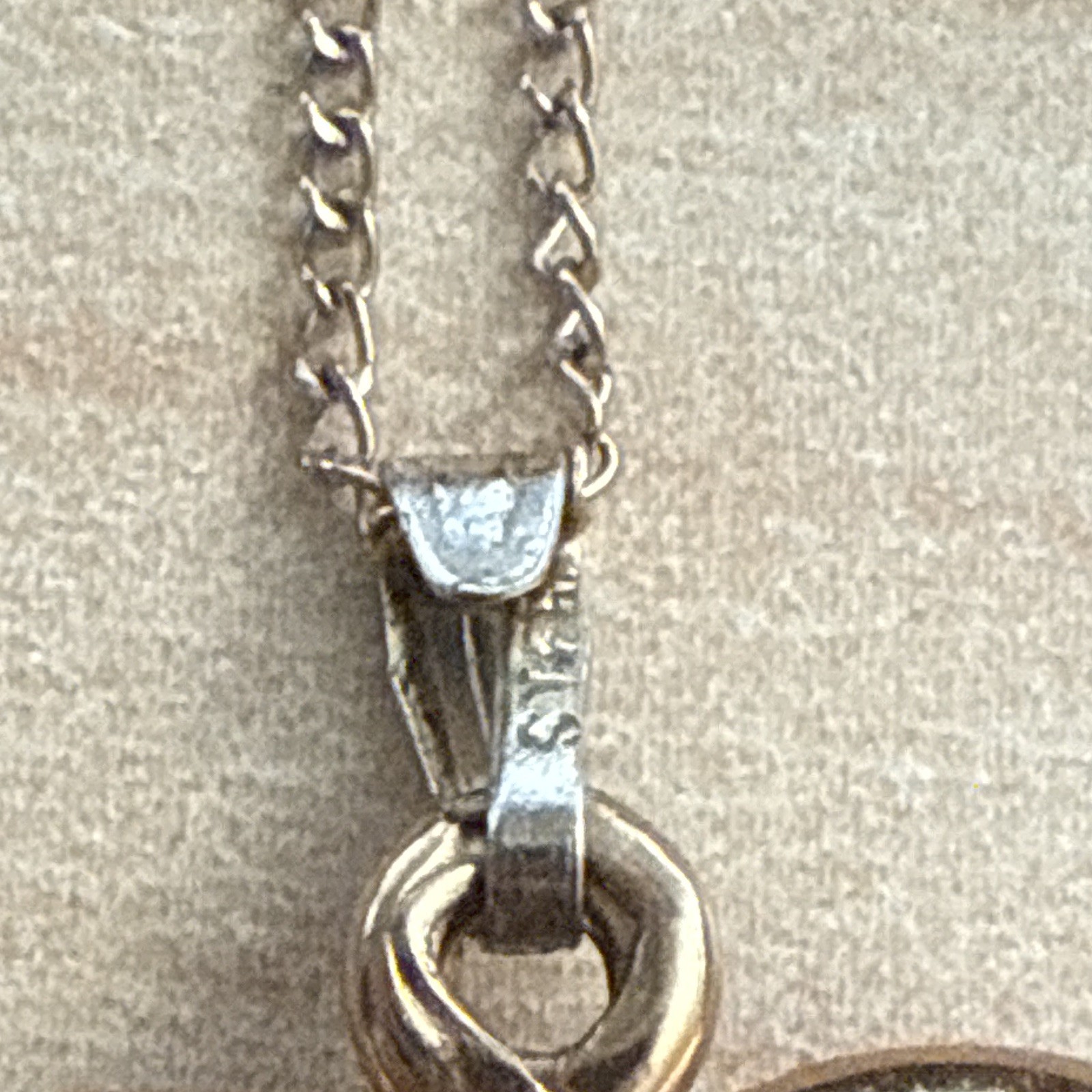 Vintage 14K Gold Filled I Love You Heart Locket Necklace Sterling Silver Bail