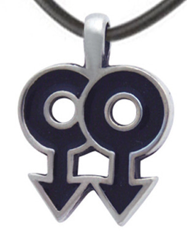 Pride Shack – Black Snug Male Symbol Mens Gay Pride Pendant Necklace GLBT