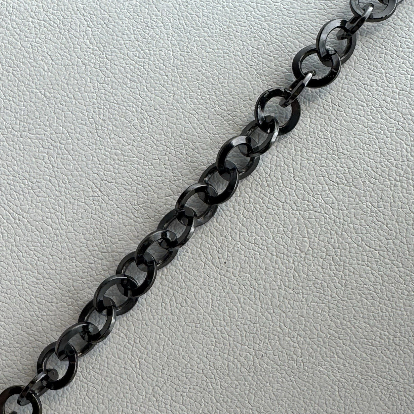NY & Co Mixed Metal Layered Chain Necklace Gunmetal Gold Tone Statement 36″
