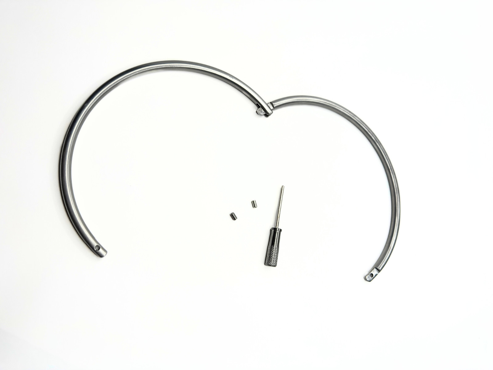 17″ 6mm Petite Thin Satin Stainless Locking Eternity Collar – CuffStore