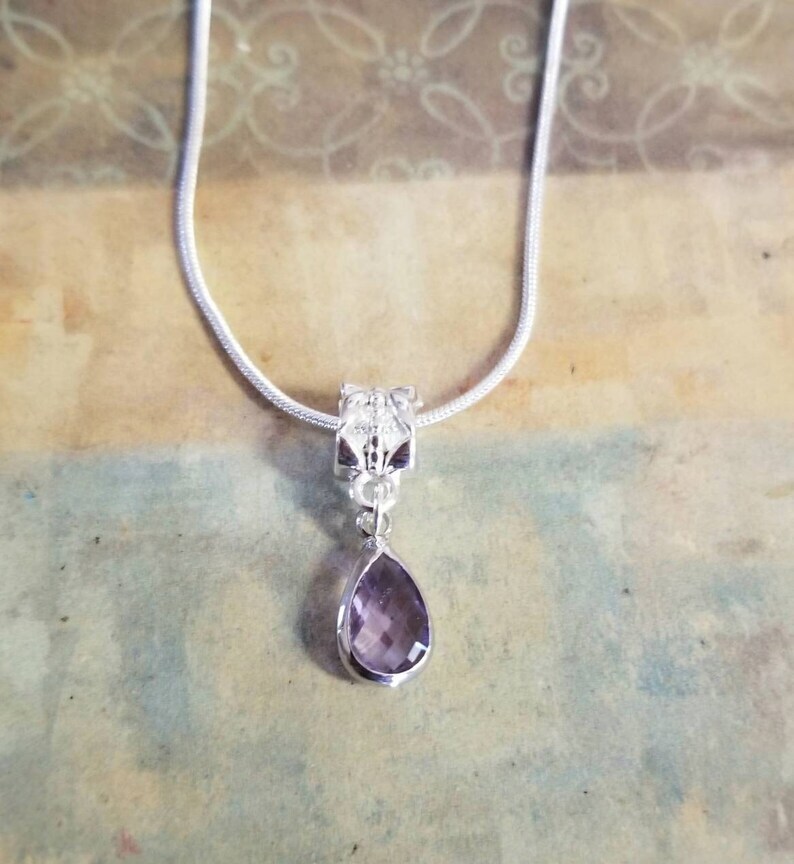 Sterling Silver Alexandrite Pendant Necklace June Birthstone Alexandrite Jewelry