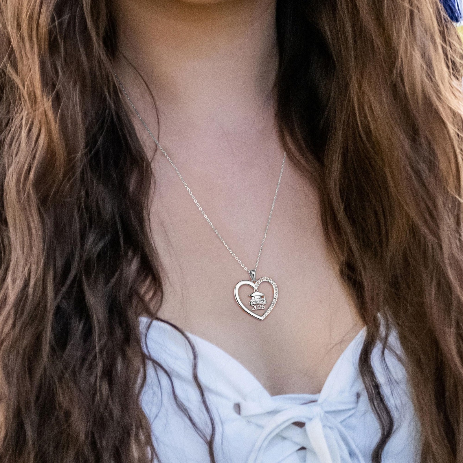 2026 Graduation Heart Necklace – S925 Sterling Silver Gift for Women & Friends