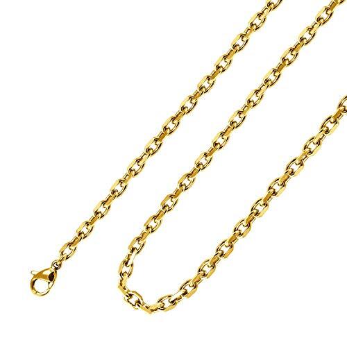555Jewelry 5mm Stainless Steel Cable Chain Necklace for Men & Women, 16-24 Inch