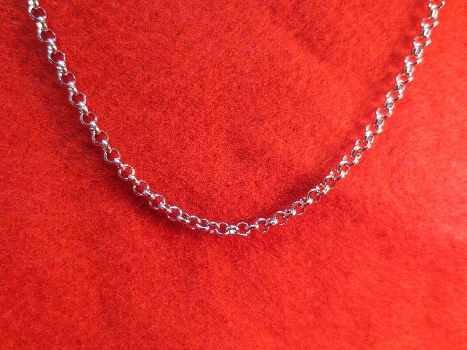 22 INCH SILVER STAINLESS STEEL 4MM ROLO LINK ROPE CHAIN NECKLACE