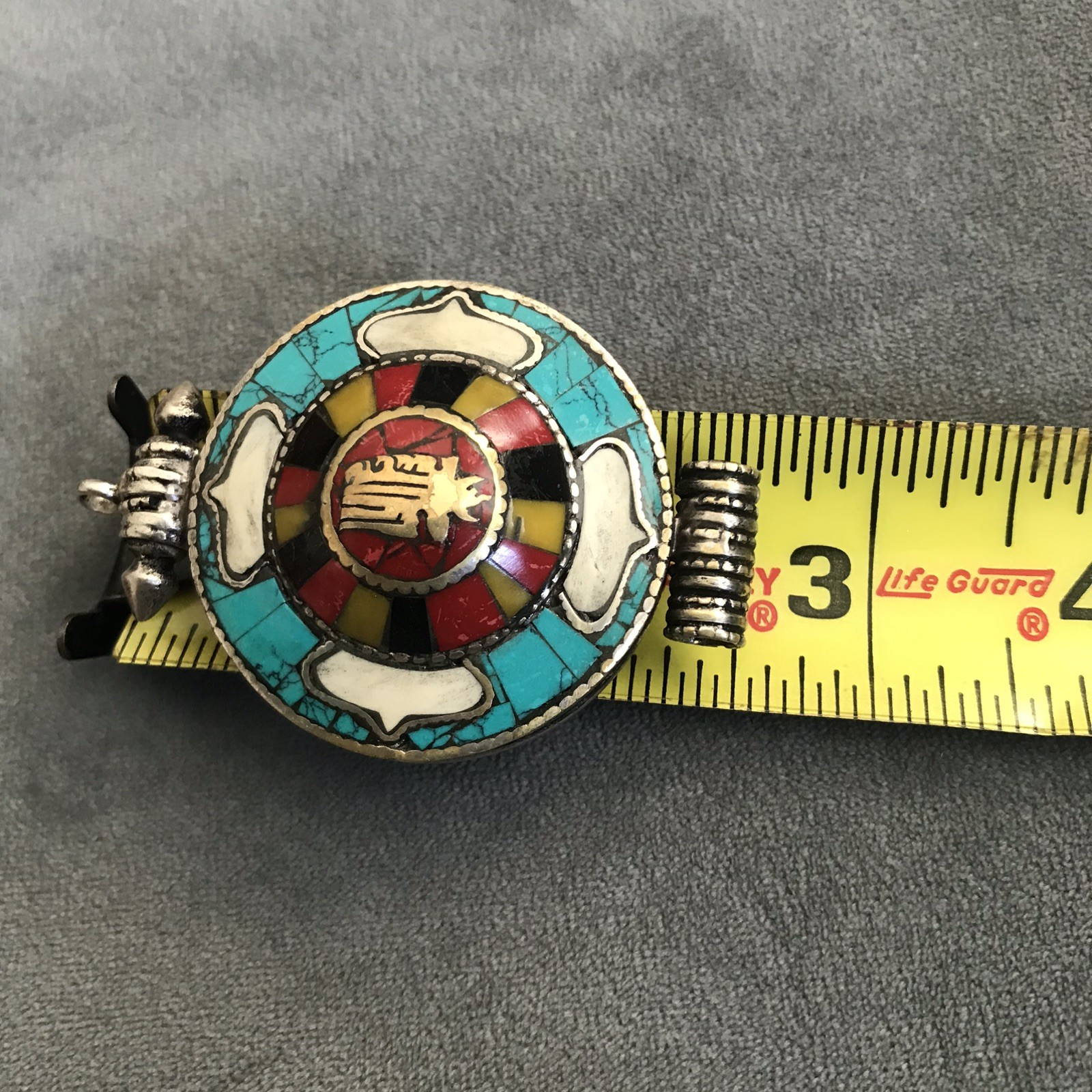 Vintage Tibetan Gau Prayer Box Pendant Opens Handmade Nepal Amulet Necklace 3”