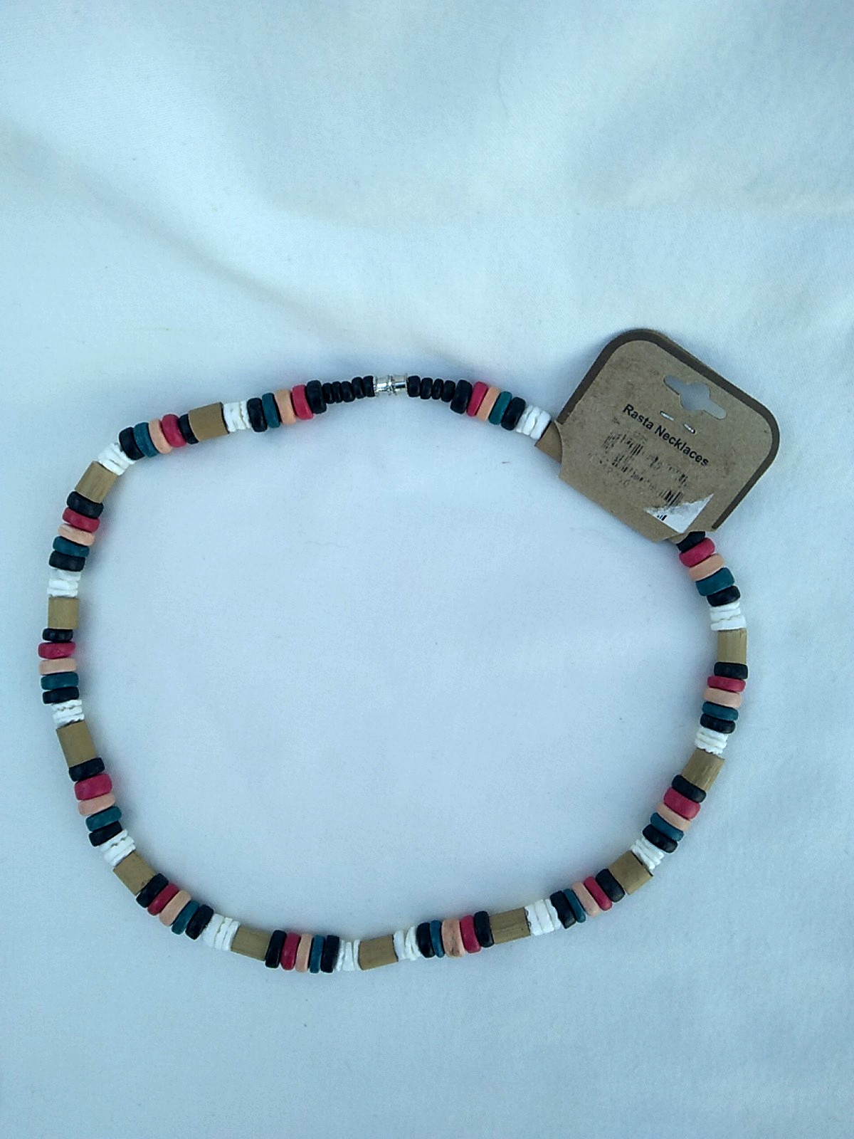 Rasta Ethnic Tribal Surfer Reggae Heishi Necklace 18″ Teen Men USA Seller New