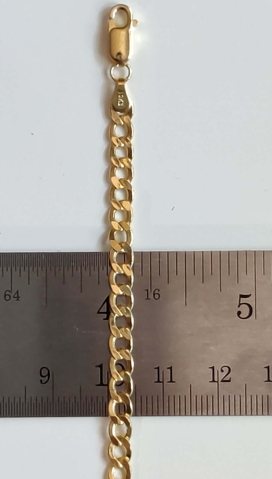 4.5 MM Solid 10K Cuban Link Chain, 16″, 18″, 20″, 22″, 24″ Gold Chain Necklace