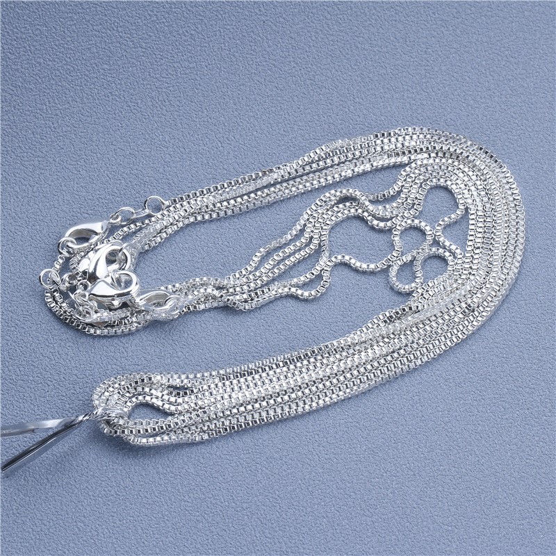 925 Sterling Silver Necklace Rolo Figaro Chain 16-30 Inch Women Jewelry