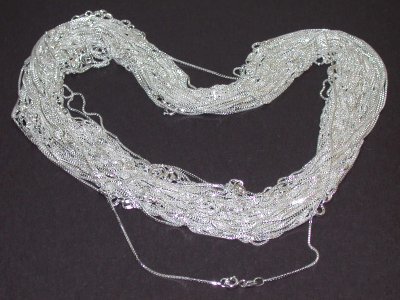12 Sterling Silver 16 inch Fine Venetian Box Chains Necklaces Solid 925