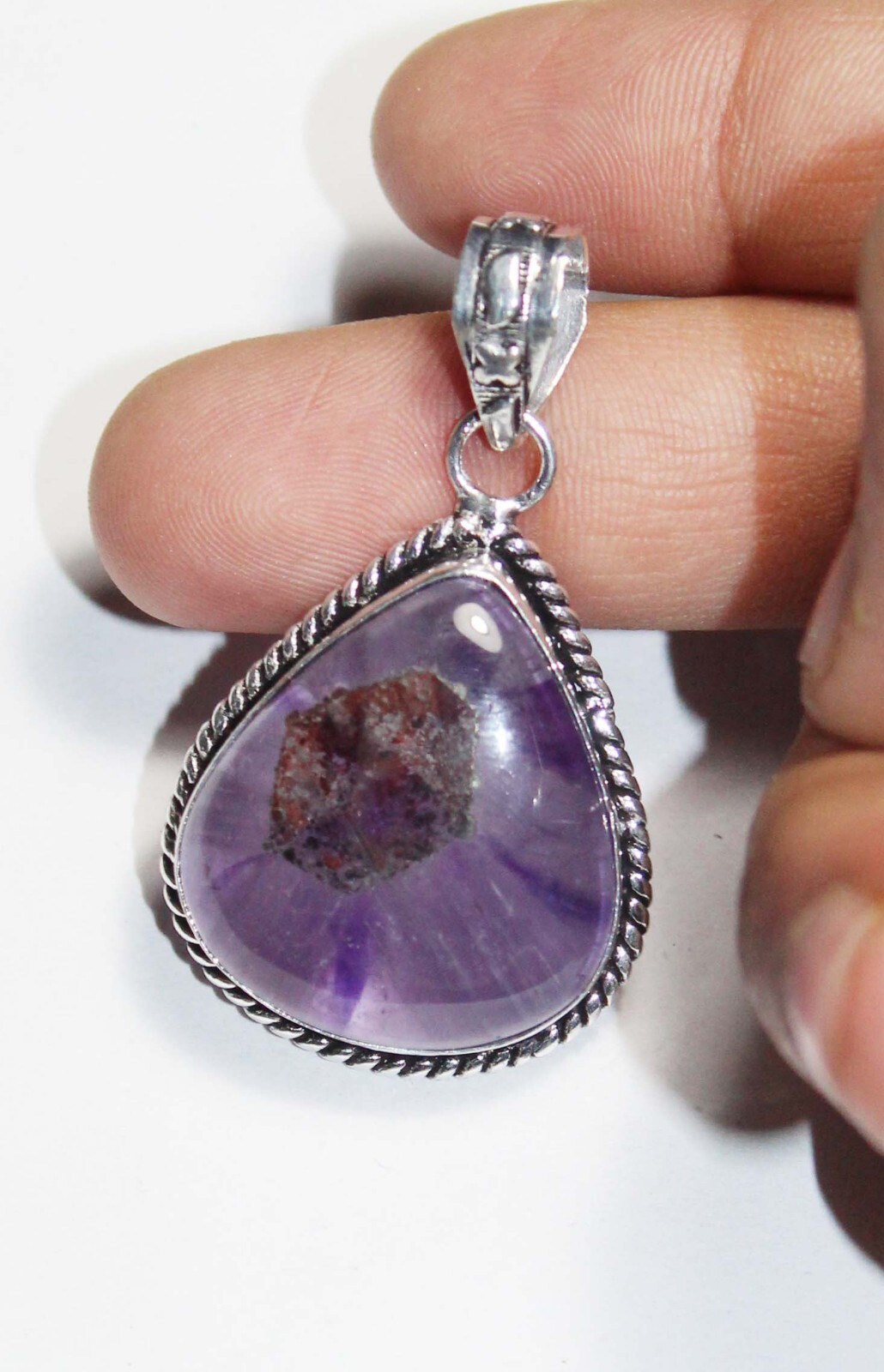 Hydro Amethyst Pear Shape Gemstone Handmade Pendant Jewelry Pendant Size 1.5 In