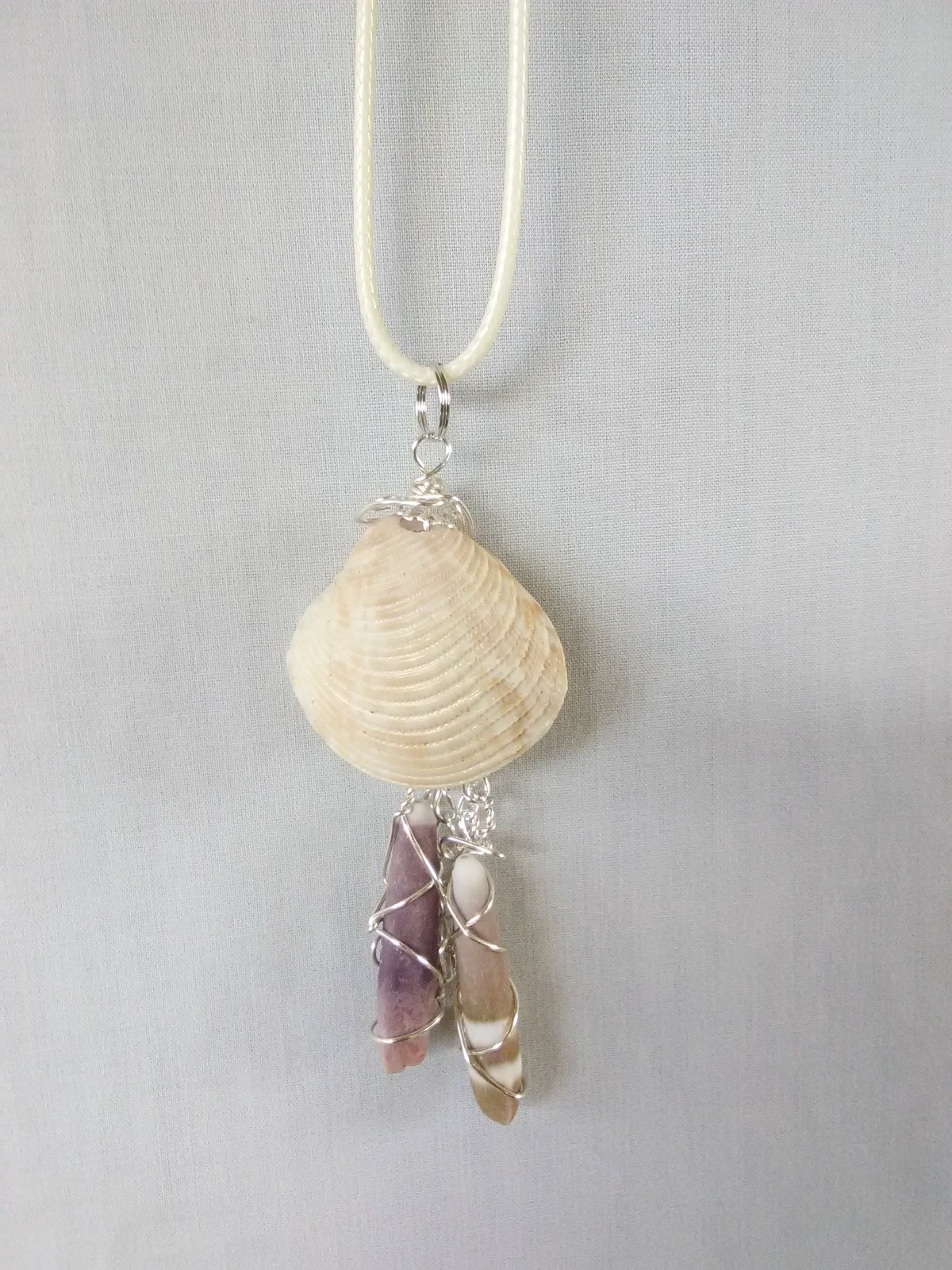 Clam Seashell Pendant Necklace 19″ Boho Women’s Jewelry US Seller Gift