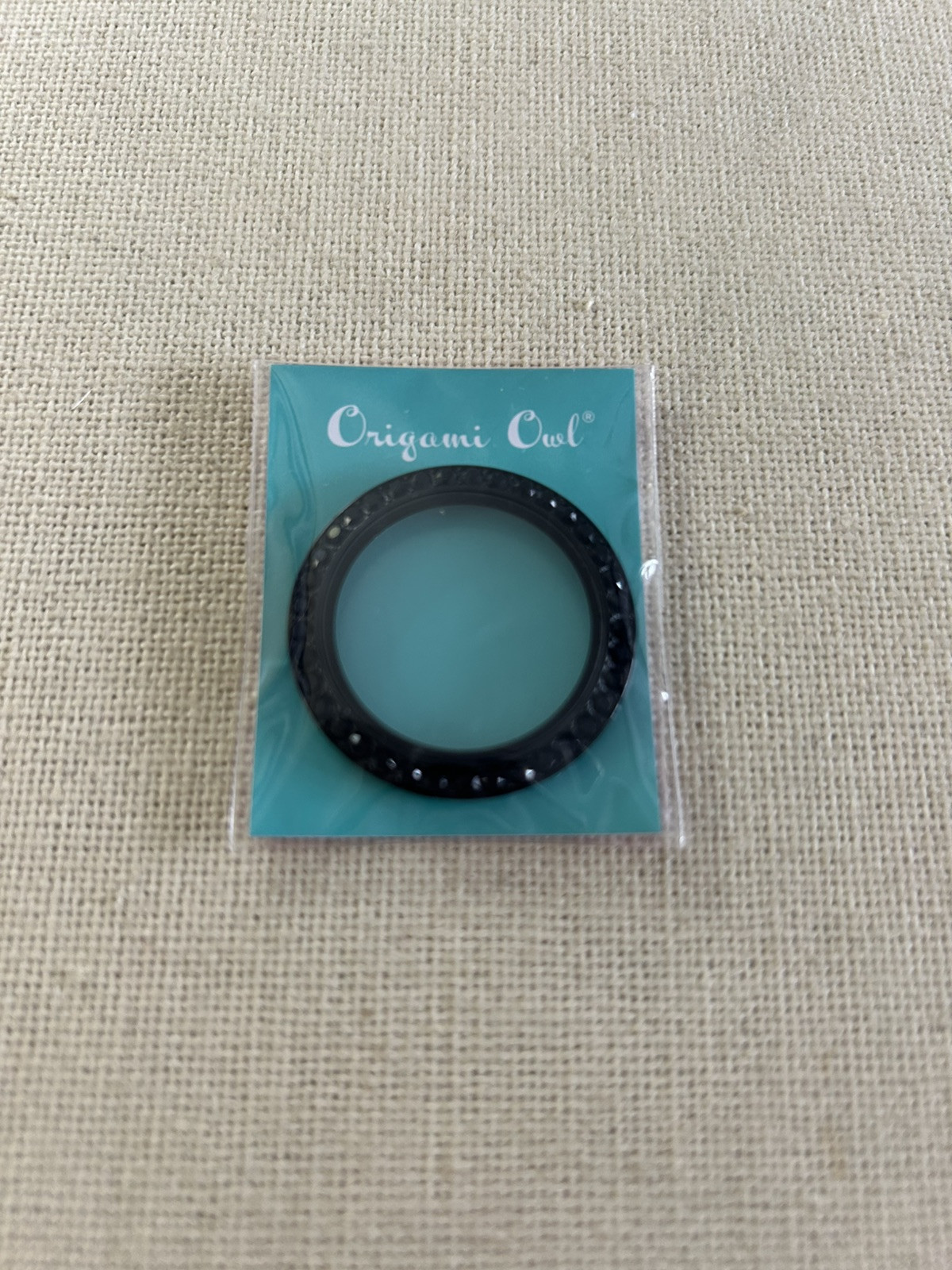 Origami Owl BZ4014 Large Black Twist Locket Face w/Jet Crystals “New in Package”