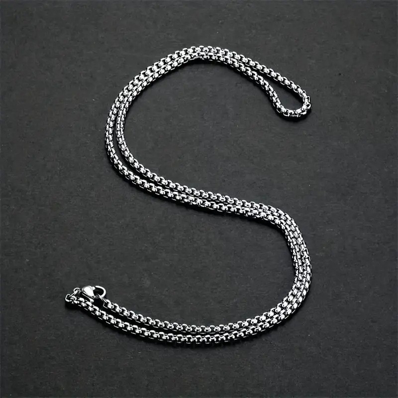 2.5mm Diameter Silver Plated Box Chain Versatile Necklace (without Pendant) 45cm