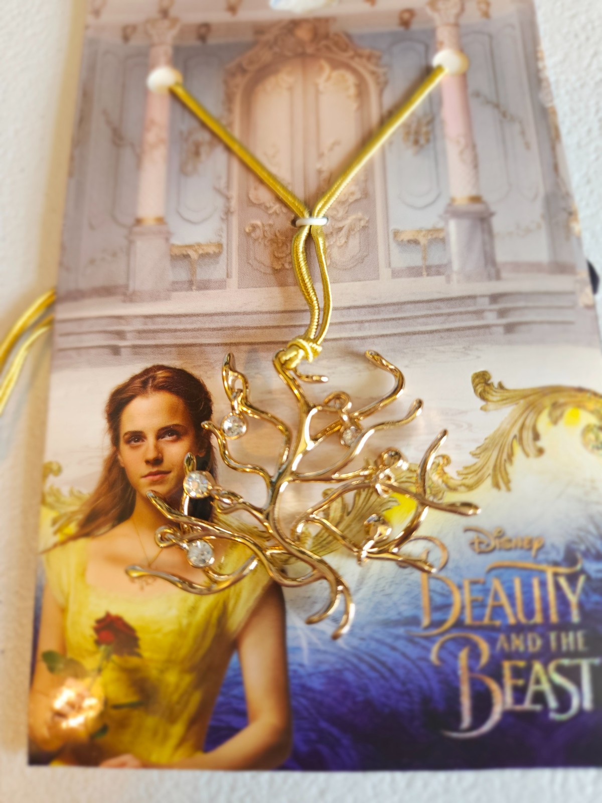 BEAUTY and THE BEAST 14K gold plated necklace