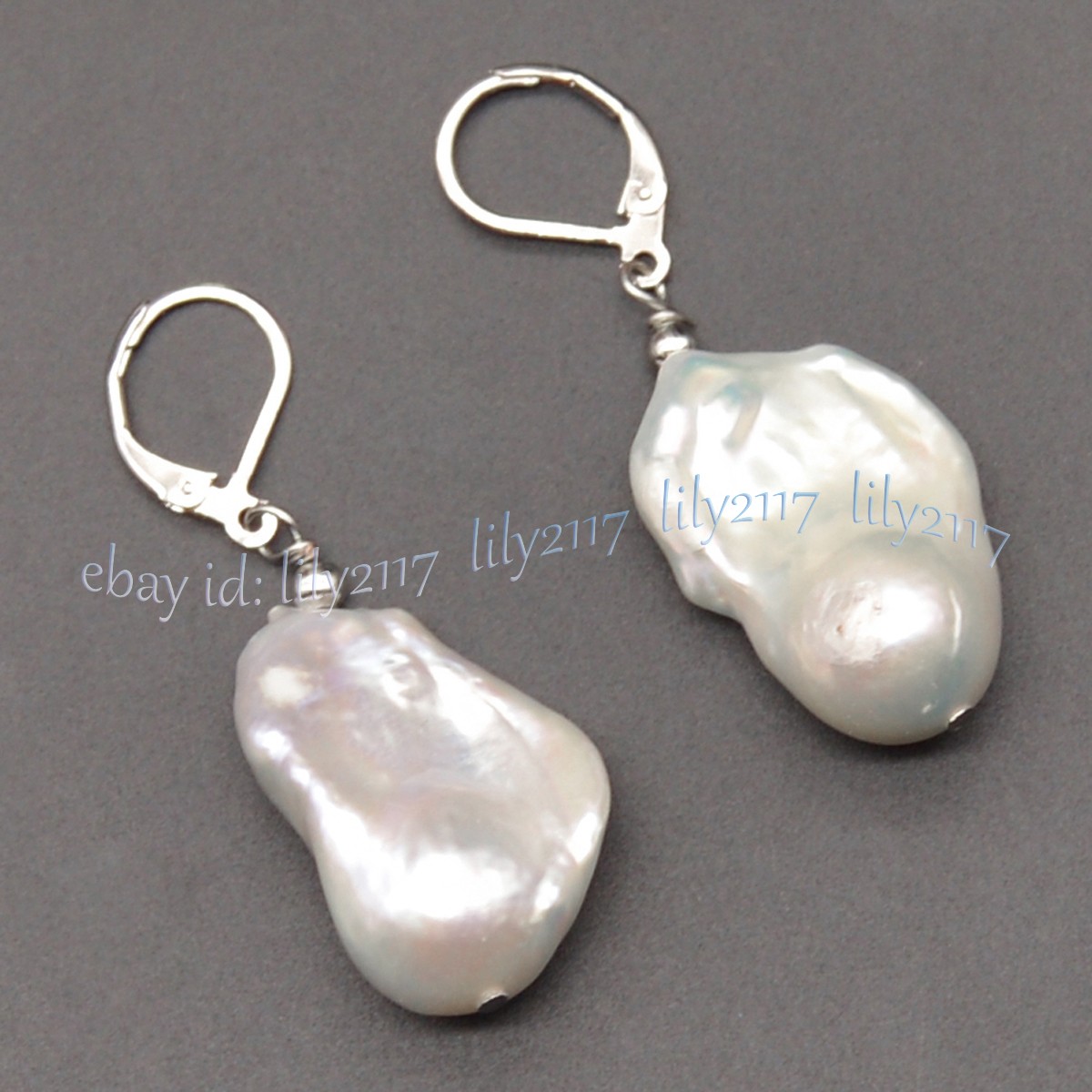 15-23MM Natural White South Sea Baroque Keshi Pearl Necklace Bracelet Earring